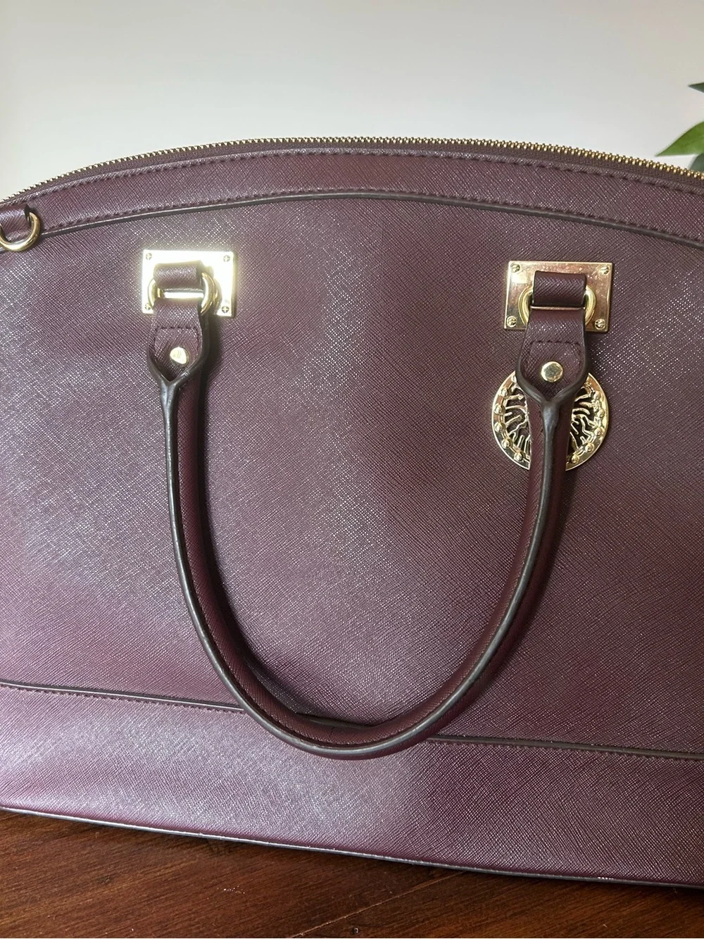 Brand New Anne Klein New Recruits Dome Satchel – Burgundy / Wine